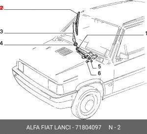Щетка стеклоочистителя 71804097 ALFA FIAT LANCIA